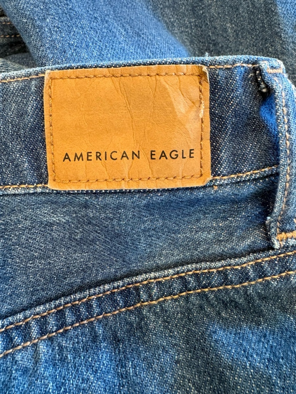 American Eagle Denim Cargo Midi Skirt Size 6 High Rise Front Slit NWT - Picture 7 of 8